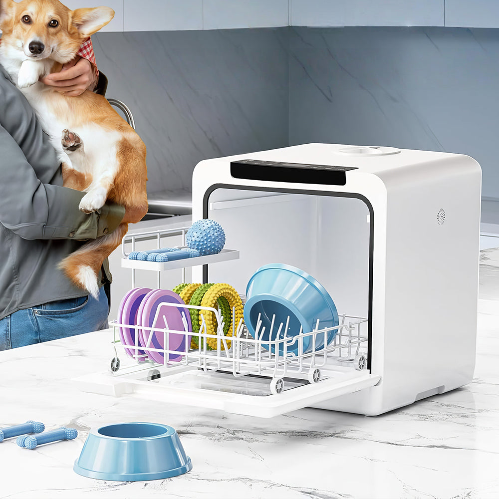 Portable Countertop Dishwasher, 8 Programs Mini Dishwasher with 5L Tank