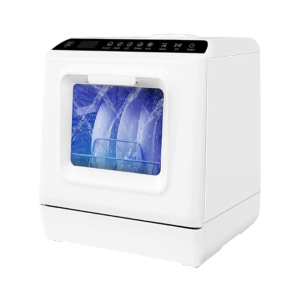 Portable Countertop Dishwasher with Water Tank, 5 Wash Programs, Tap Hookup