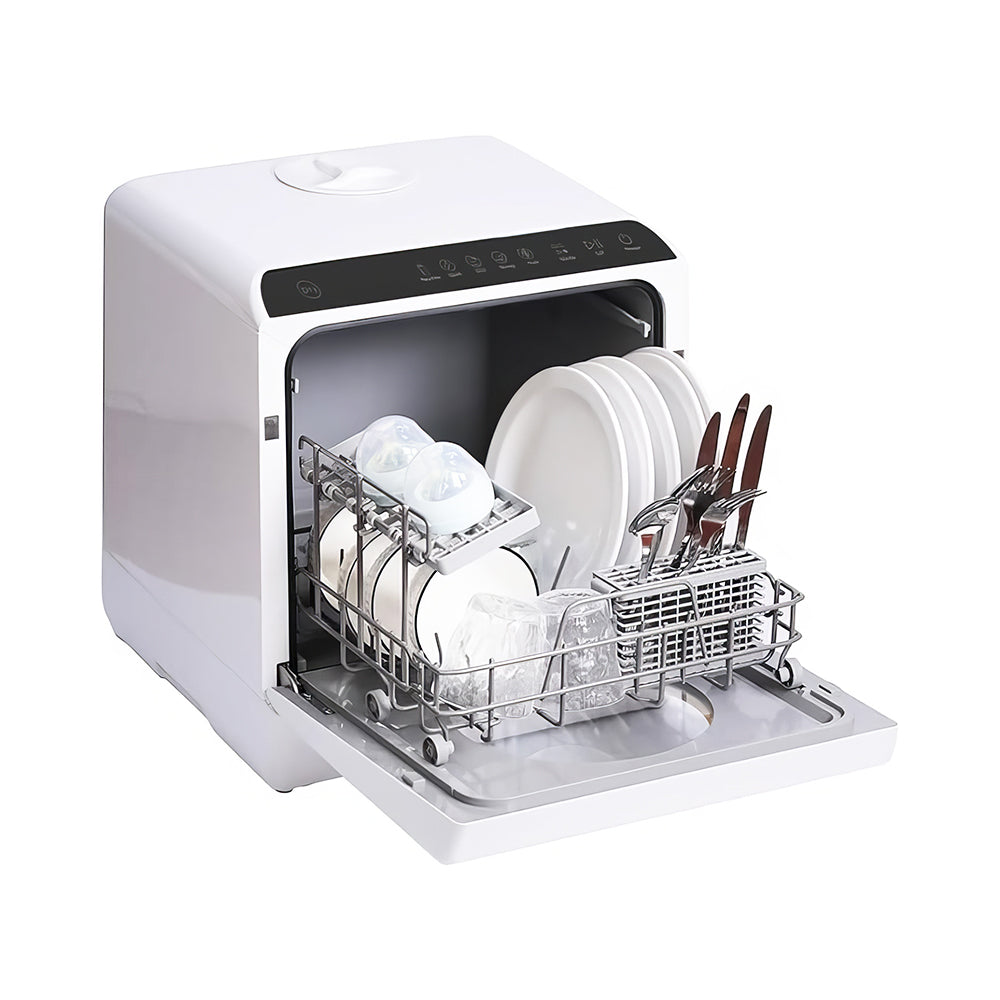 Portable Countertop Dishwasher with Built-in Water Tank, 5 Wash Cycles