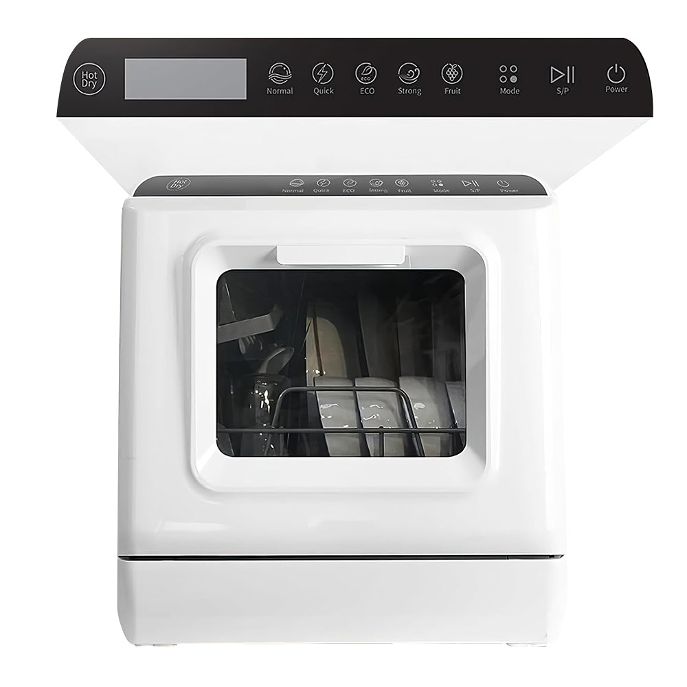 Portable Countertop Dishwasher with Built-in Water Tank, 5 Wash Cycles