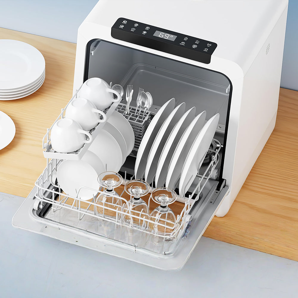 Portable Countertop Dishwasher, 8 Programs Mini Dishwasher with 5L Tank