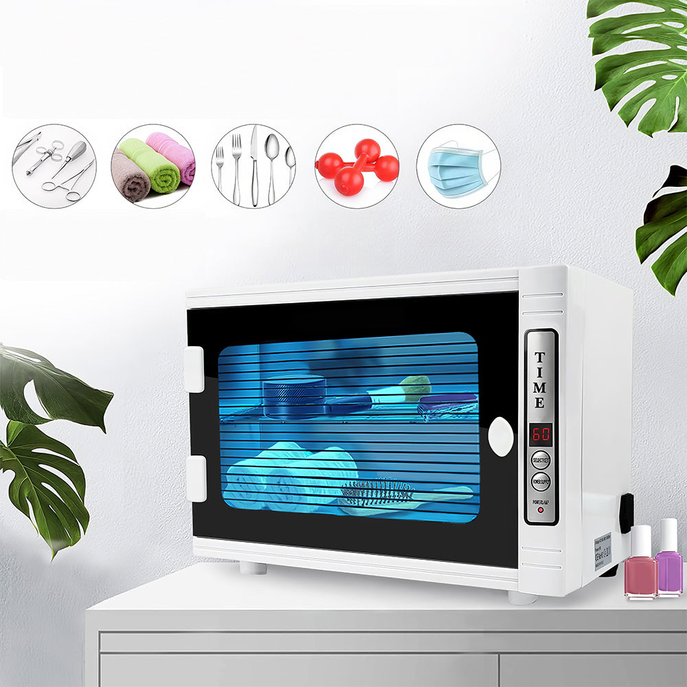 12L Nail Tool Cleaning Machine with UV Light, LED Timer & Replaceable Lamp