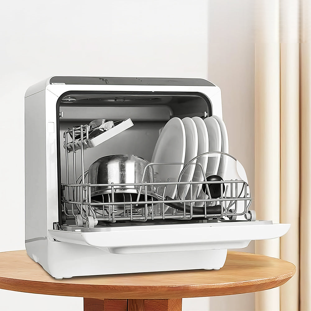 Portable Countertop Dishwasher with Built-in Water Tank, 5 Wash Cycles