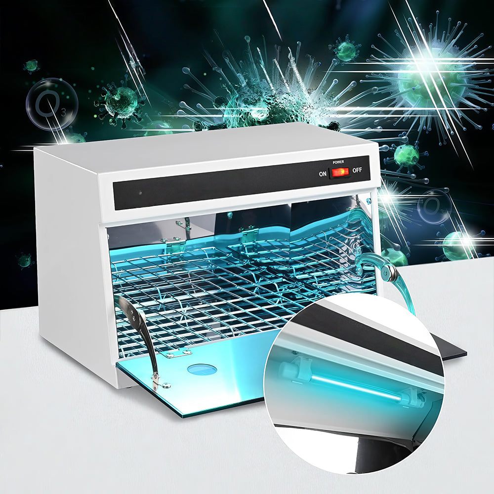 16L Electric Nail Tool Cleaning Cabinet with Blue Light & Timer