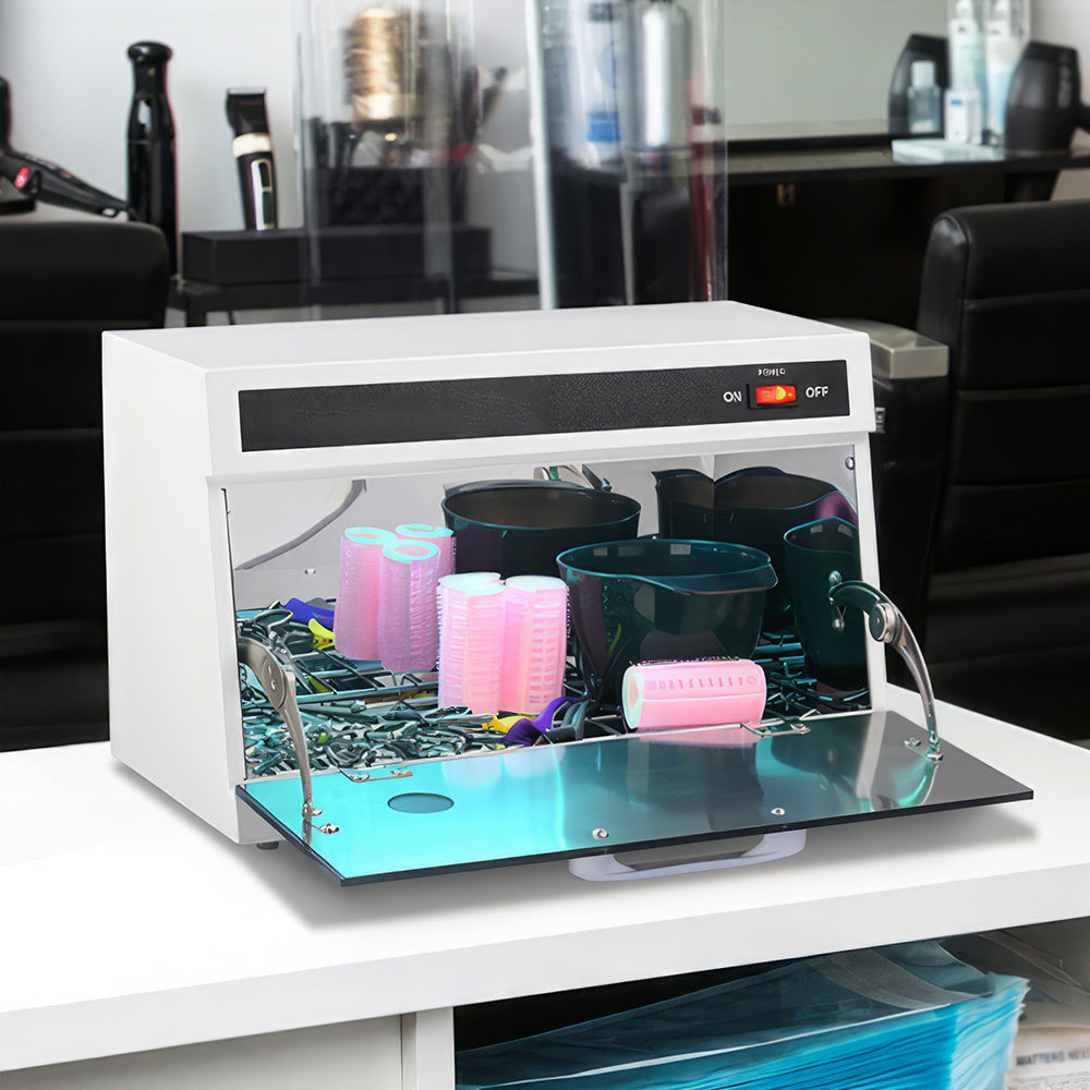 16L Electric Nail Tool Cleaning Cabinet with Blue Light & Timer